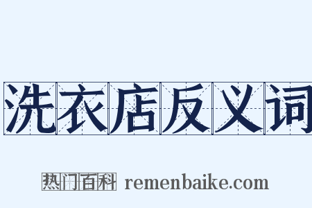 洗衣店反义词是什么意思的图片